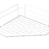 Single Bath Corner Shelf Square White PE Plated - Image 4