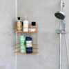 Two Tier Bath Shelf Rectangle Anthracite PE Plated