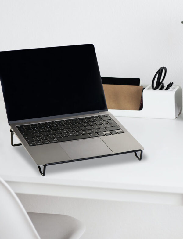 Laptop/Tablet Tutucu Tel Stand Siyah PE Kaplama