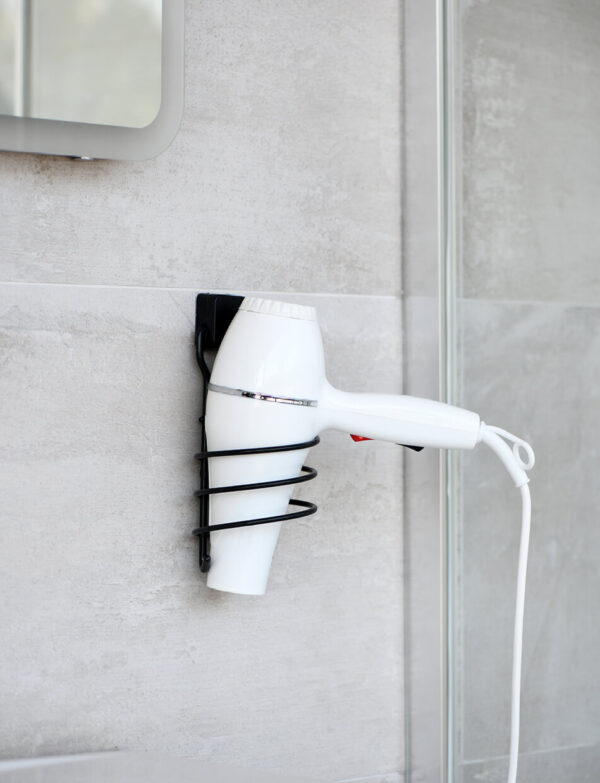 Hair Dryer Holder Black PE Plated
