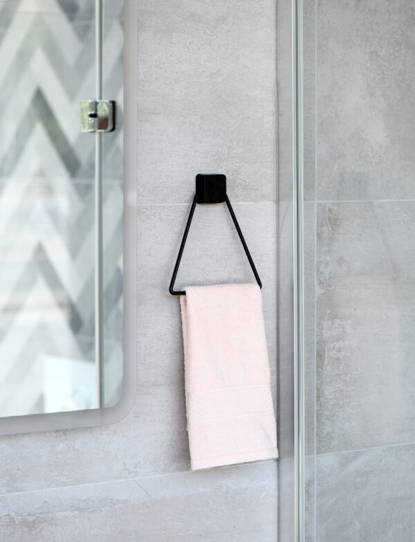 Triangle Towel Holder Black PE Plated