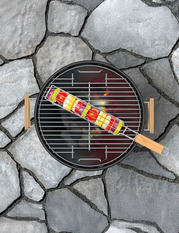 Stainless Chrome Bbq Basket Grill