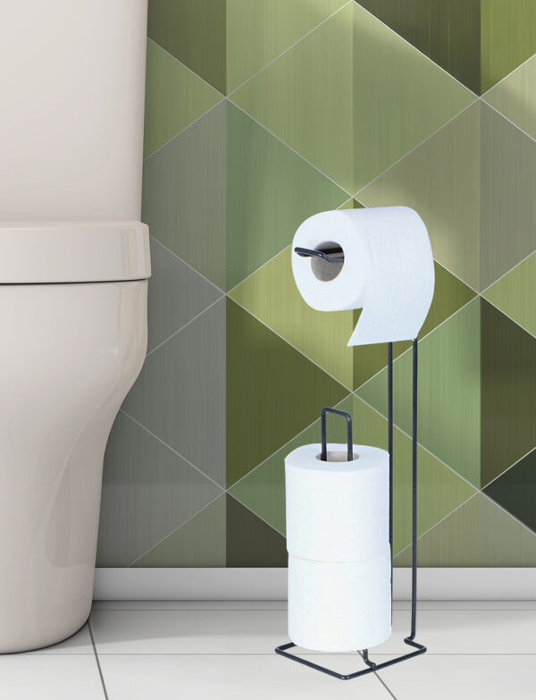 حامل ورق تواليت مربع مع خزان احتياطي